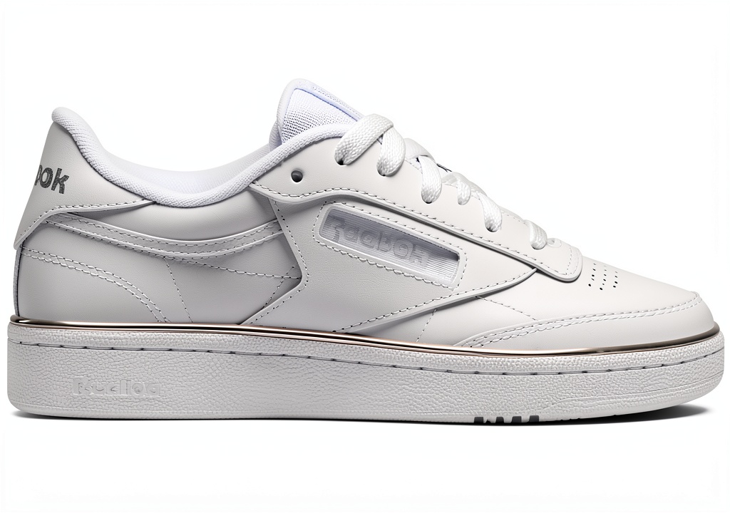 Reebok womens sneakers in Chalk/Weathered White/Moon color on a neutral background
