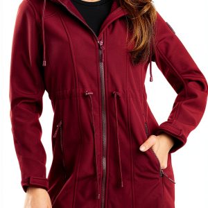 Womens Softshell Jacket Polar Fleece Lined Lightweight Water-0