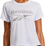 Reebok Womens Cropped Athletic Tee Lightweight Stretch-0