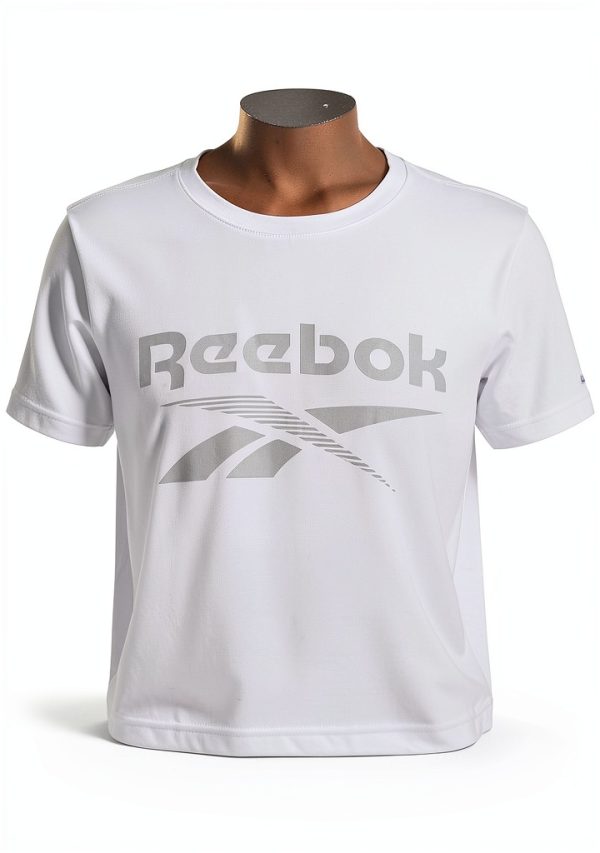 Reebok Womens Cropped Athletic Tee Lightweight Stretch-4
