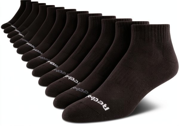 Reebok Athletic Cushion Socks Men Breathable Comfort 12-Pack-0