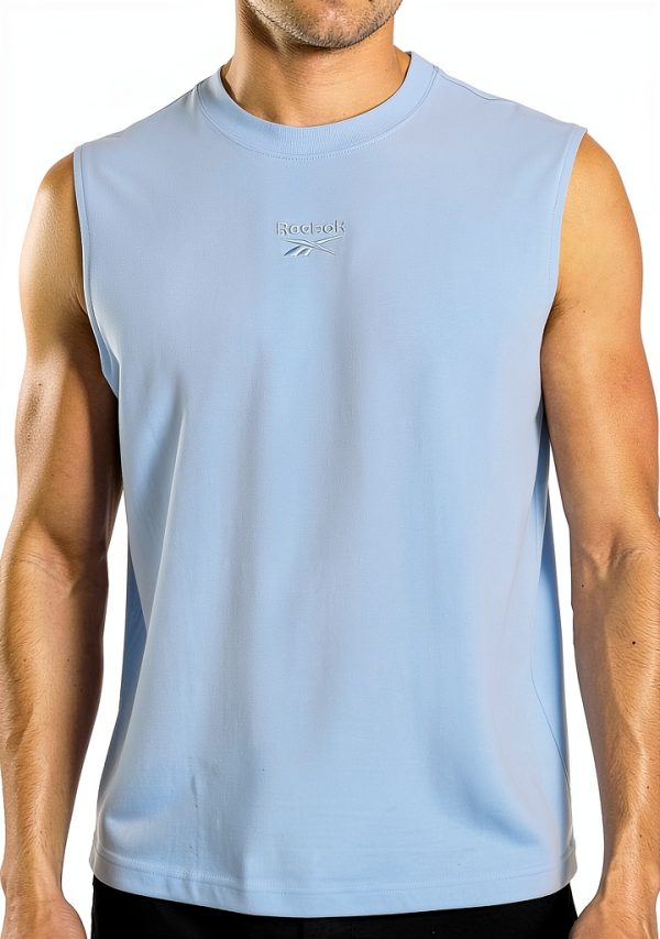 Reebok Mens Tank Top Cotton Blend Embroidered Logo-3