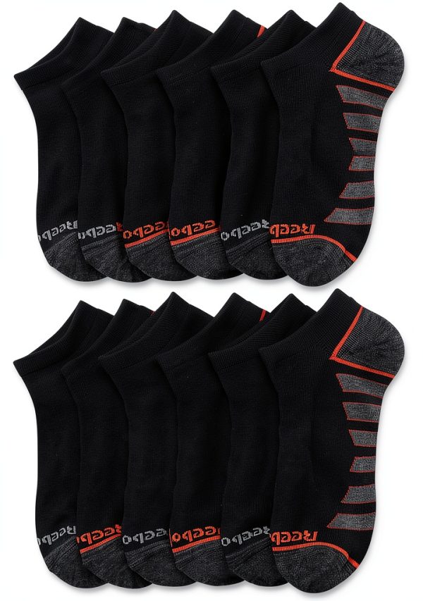 Reebok Mens Low Cut Socks Moisture Wicking Cushion Comfort-1