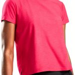 Reebok Womens T-Shirt Heathered Fabric Reflective Logo-0