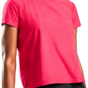 Reebok Womens T-Shirt Heathered Fabric Reflective Logo-0
