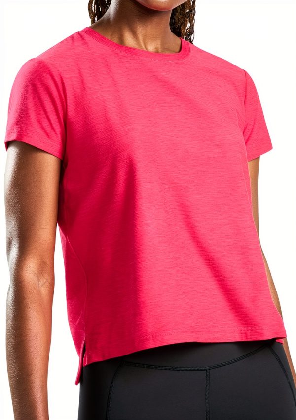 Reebok Womens T-Shirt Heathered Fabric Reflective Logo-0