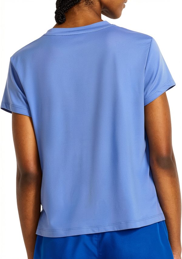 Reebok Womens Cropped Athletic Tee Lightweight Graphic Logo-1
