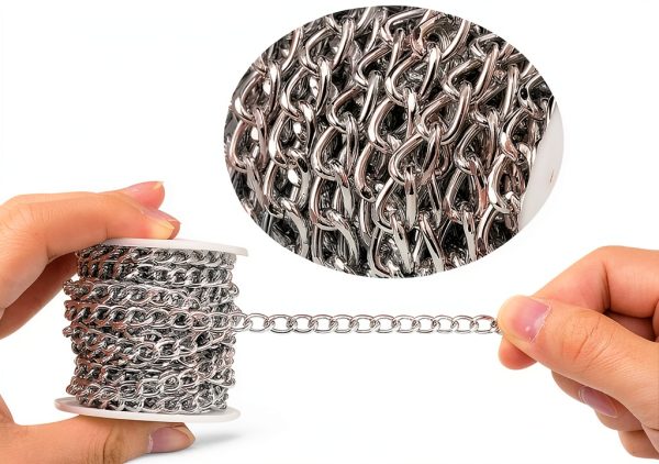 Aluminum Twisted Cable Chain NC Silver Jewelry Making DIY-3