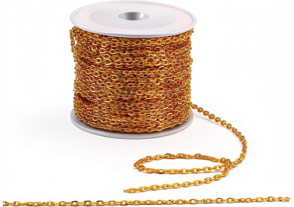 PH PandaHall Golden Jewelry Chain DIY Crafts Metal Iron-0