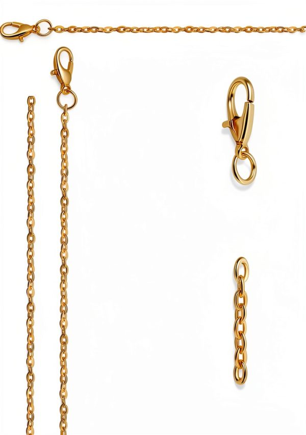 Lemonkey 22 Inch Gold Silver Necklace Chains Lobster Clasp-1