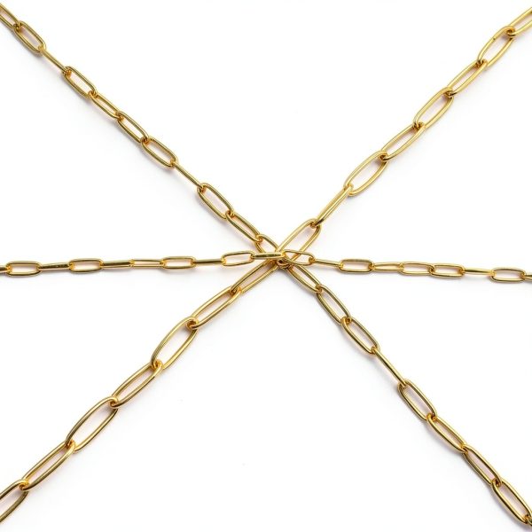 THREENEST Jewelry Chain Stainless Steel Gold DIY Crafts-2
