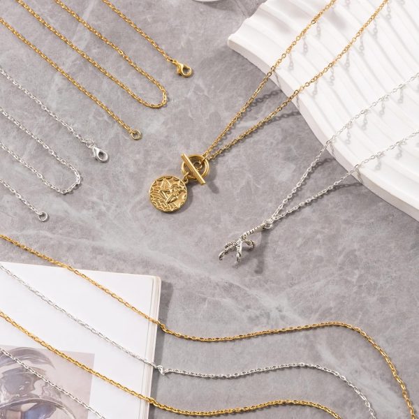 Lemonkey Jewelry Making Chains Cable Minimalist Gold Silver-5