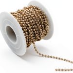 Yuntop Stainless Steel Ball Beaded Chain Jewelry Making DIY-0