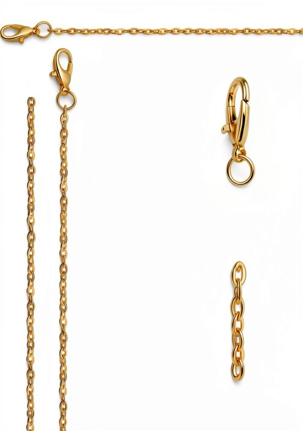 Lemonkey Jewelry Making Chains Cable Lobster Clasp Gold-1