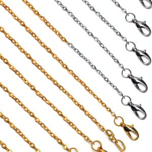 Lemonkey 22 Inch Gold Silver Necklace Chains Lobster Clasp-0