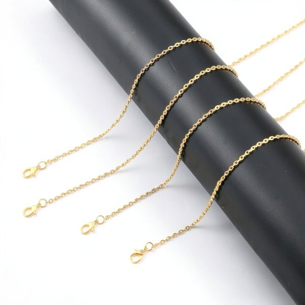 Lemonkey Jewelry Making Chains Cable Lobster Clasp Gold-3
