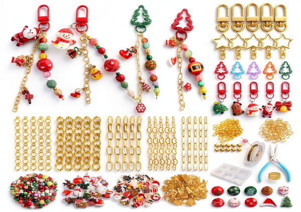 Ecoofor Christmas Jewelry Making Kit Metal Charms DIY Crafts-0