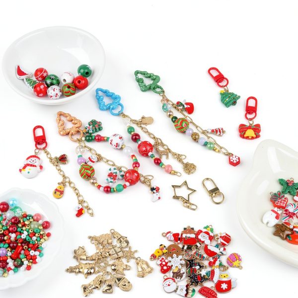 Ecoofor Christmas Jewelry Making Kit Metal Charms DIY Crafts-4