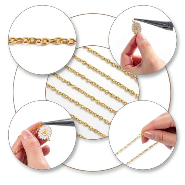 Lemonkey 22 Inch Gold Silver Necklace Chains Lobster Clasp-2