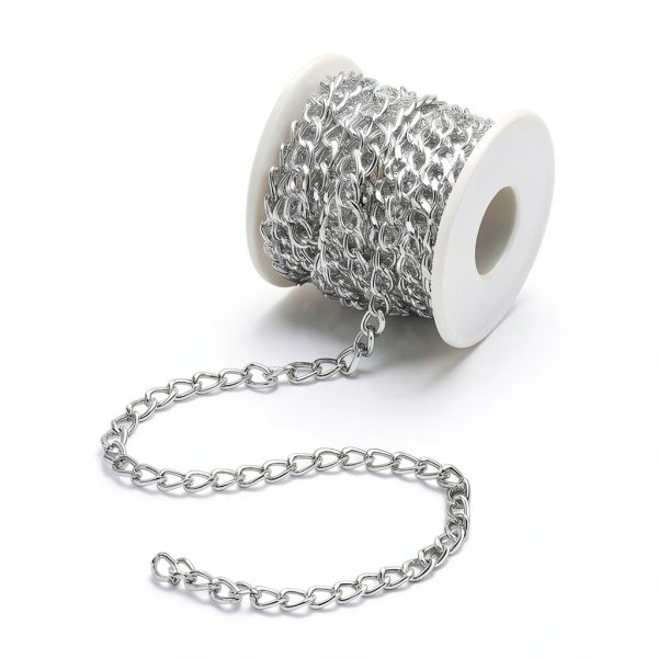 Aluminum Twisted Cable Chain NC Silver Jewelry Making DIY-5