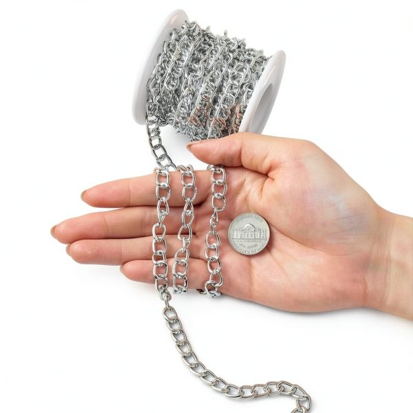 PH PandaHall Silver Aluminum Chain Jewelry Making Supplies-3